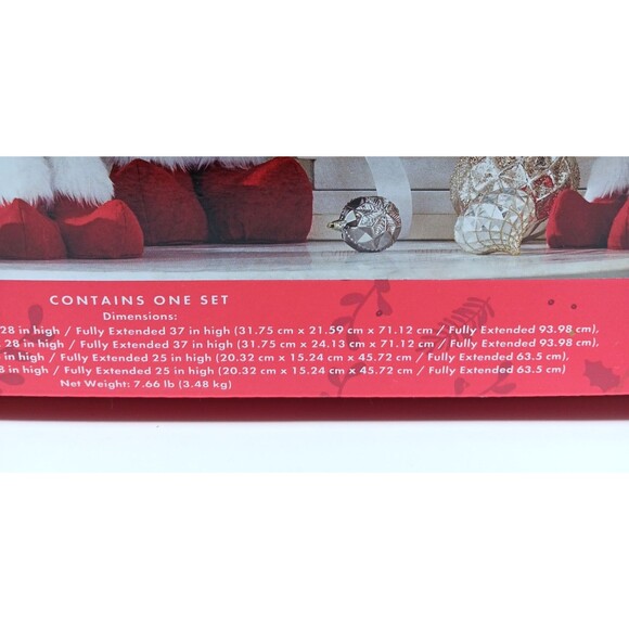 Christmas Holiday Plush Figurines Gnome Decor Set of 4 Knit Festive Seasonal - Picture 15 of 15